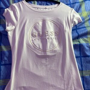 Guess White Tee with Logo